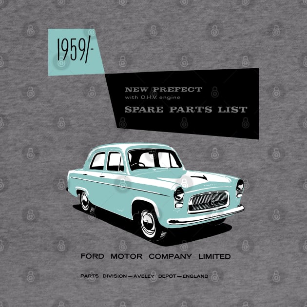 FORD PREFECT - PARTS LIST - book cover by Throwback Motors